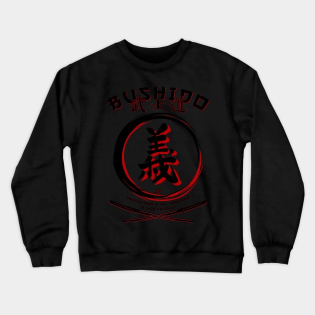 Seven Virtues of BUSHIDO - GI - Martial Arts Kung-Fu Crewneck Sweatshirt by 8 Fists of Tees